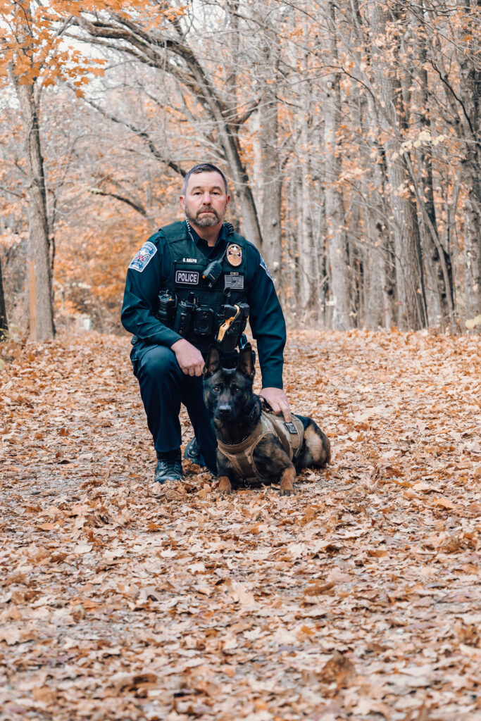 Officer Sam Ralph and his K9 partner Archer. 